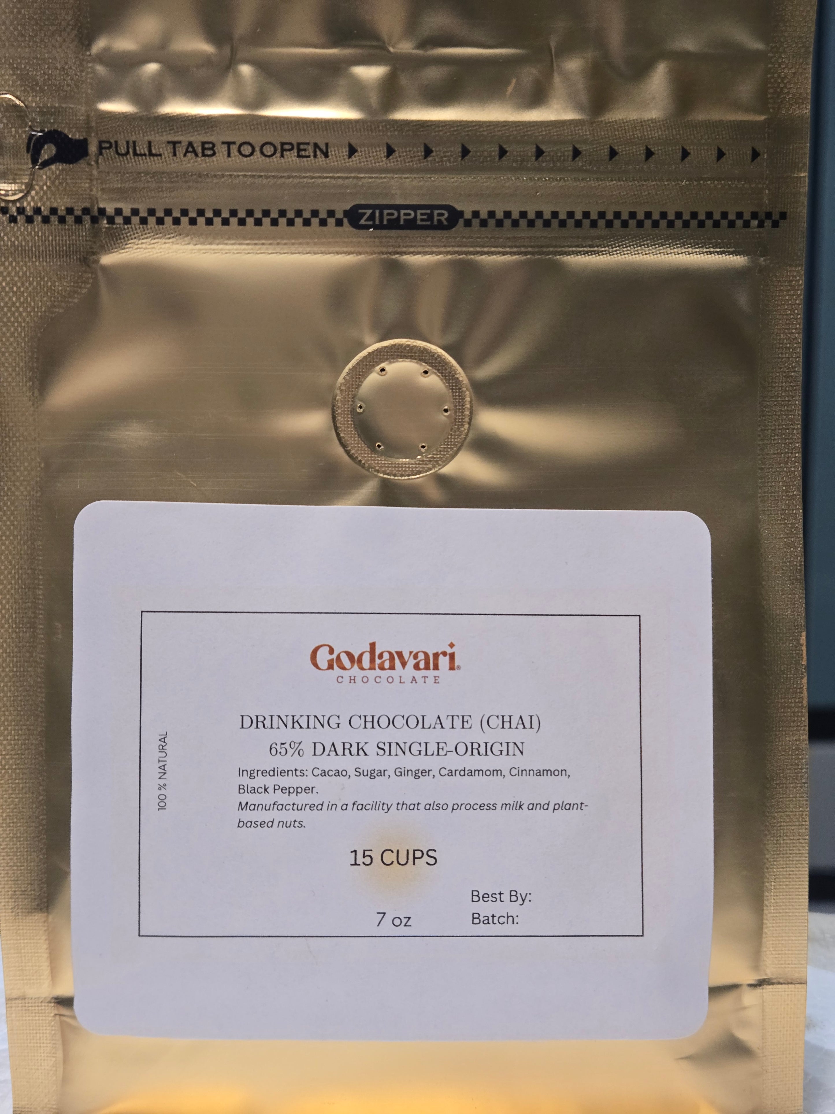 Ingredient list for Cocoa Chai